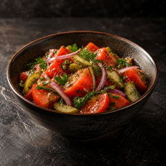 Turşulu pomidor salatı