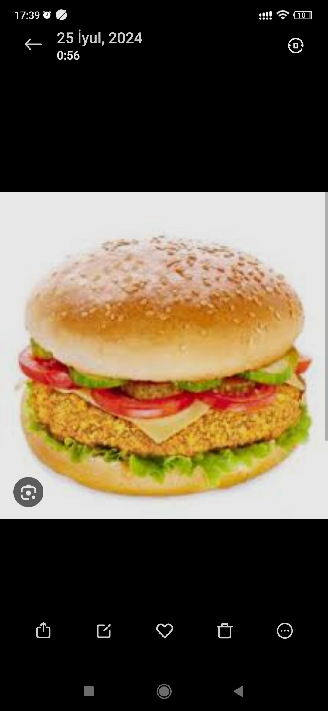 Toyuq burger pendirli