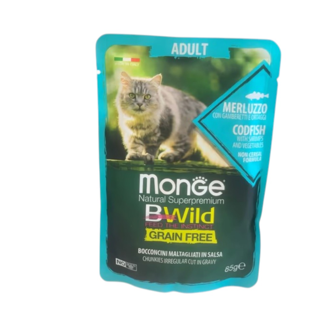 Monge BWild Grain Free Adult Codfish (85 qr)