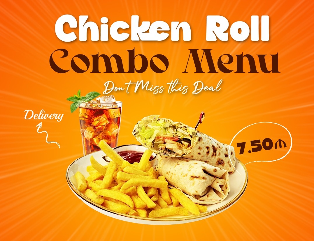CHICKEN ROLL COMBO MENU