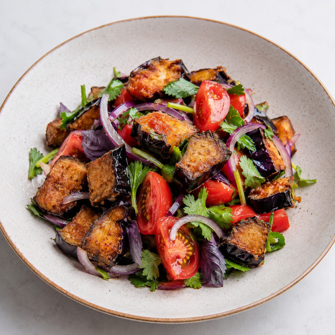 Xırçıldayan Badımcanlarla Salat