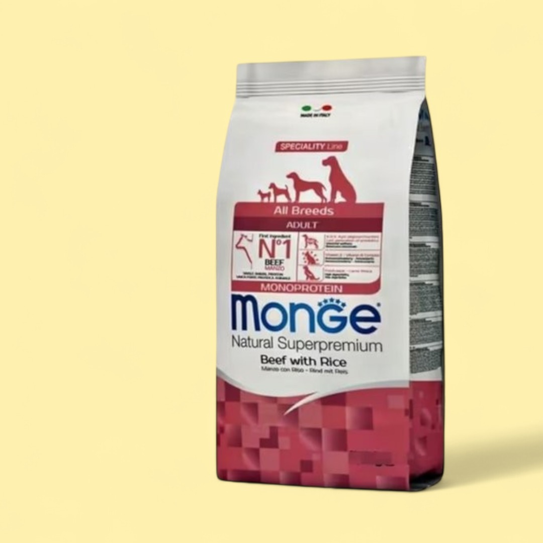 Monge Natural All Breeds Superpremium Beef with Rice 250qr