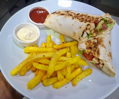 SHAWARMA WITH FRENCH FRIES