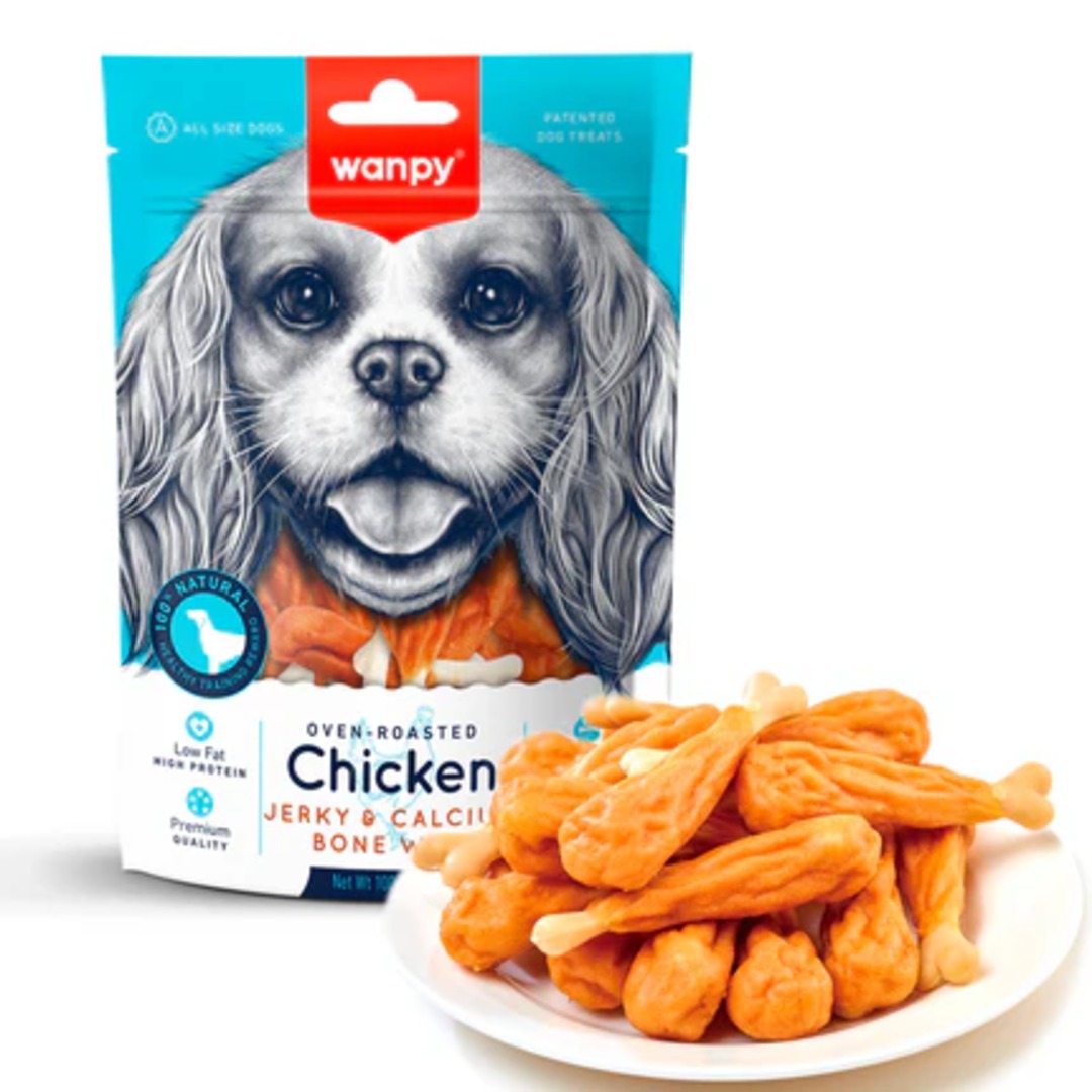 wanpy chicken jerky wrap on calcium bone