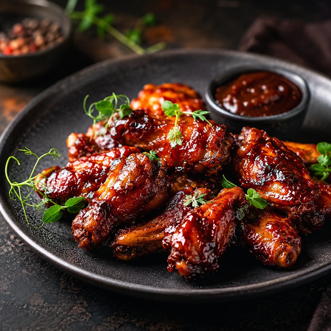 Toyuq Qanadları Barbekyu Sousda